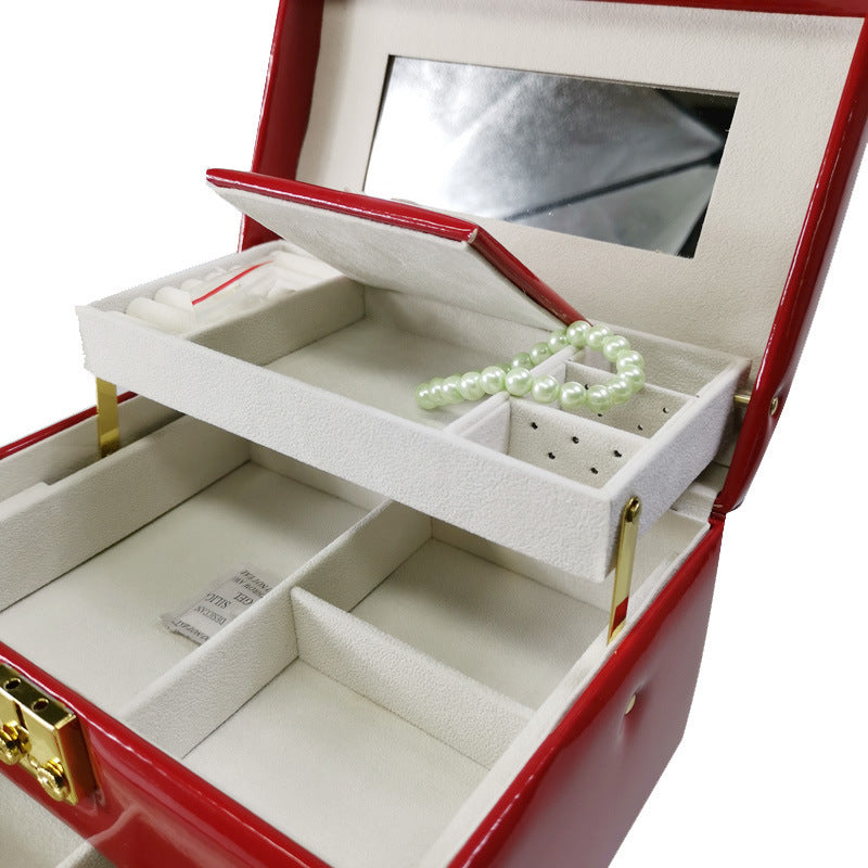 Jewelry Box Organizer Portable Travel Earring Holder and Ring Necklace Storage Case