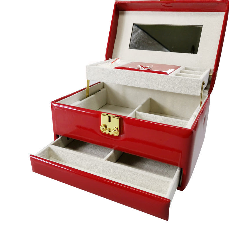 Jewelry Box Organizer Portable Travel Earring Holder and Ring Necklace Storage Case