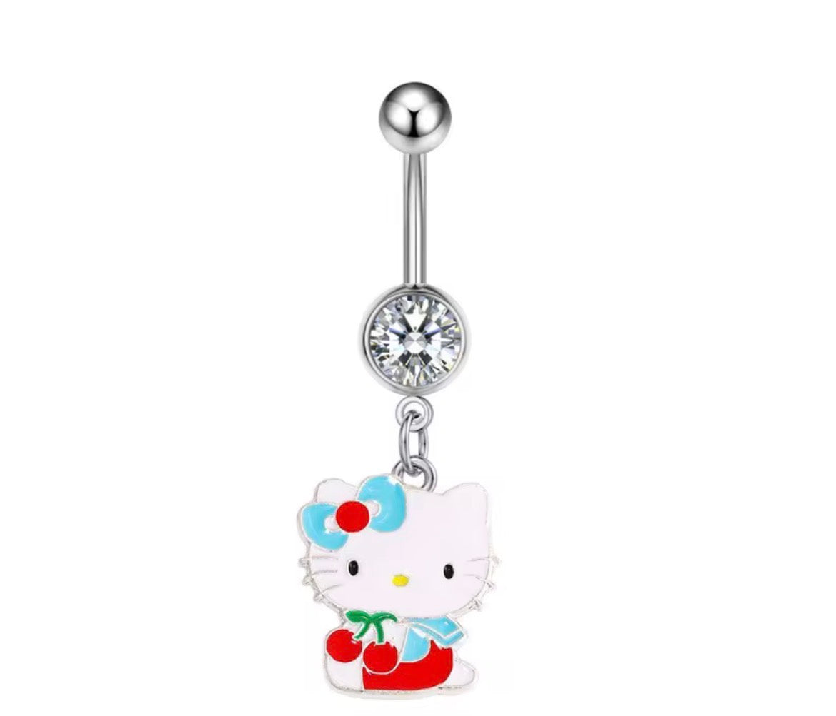 Cherry Kitty Belly Ring
