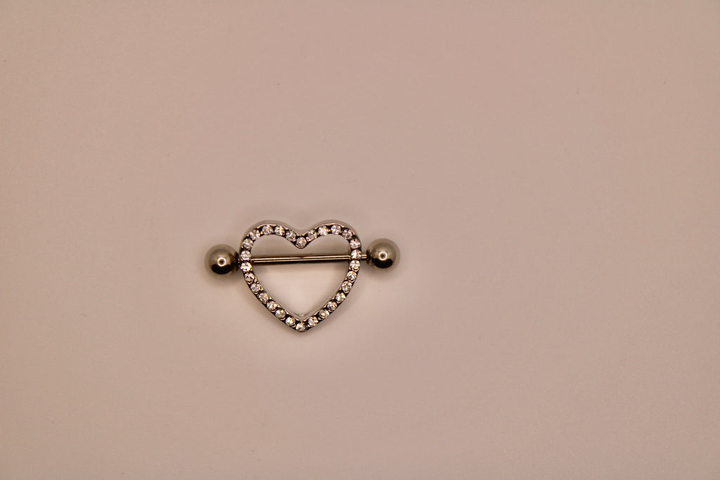 Heart on Ice Nipple Rings