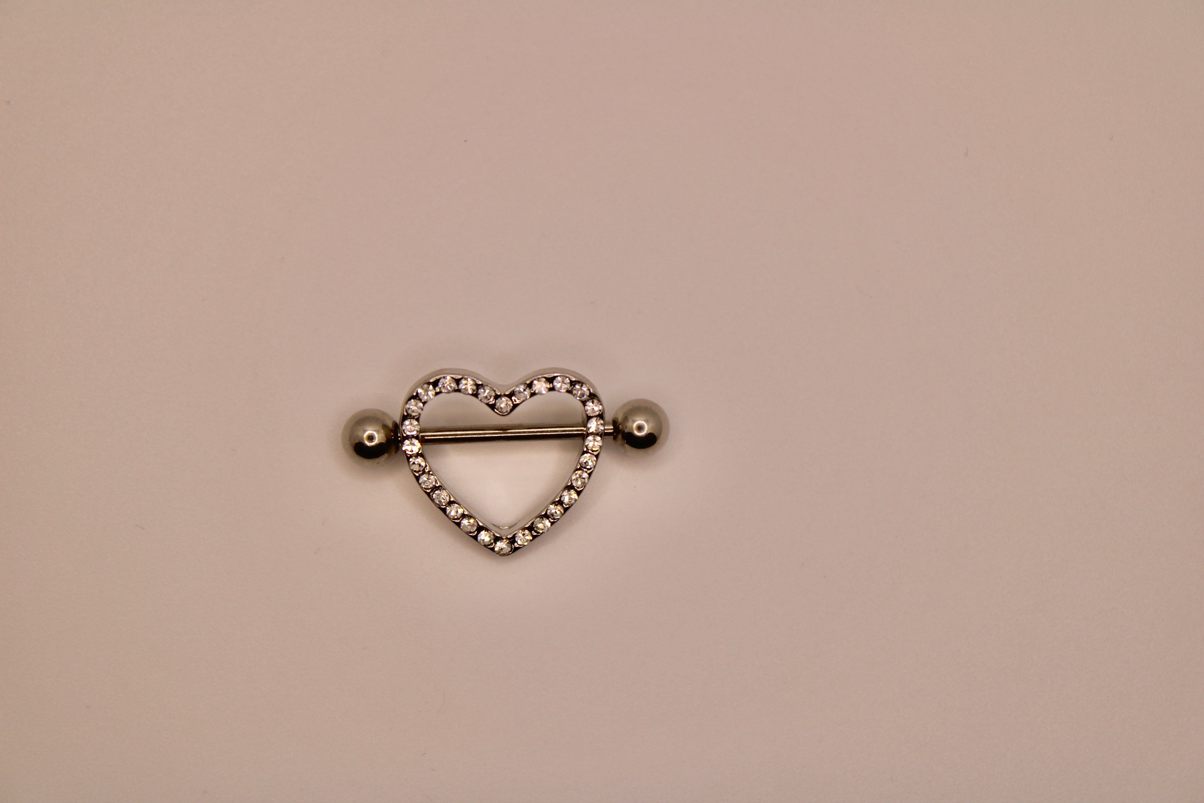 Heart on Ice Nipple Rings