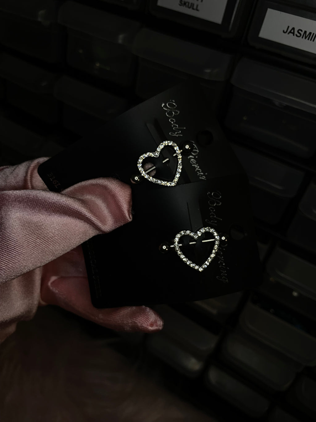 Heart on Ice Nipple Rings