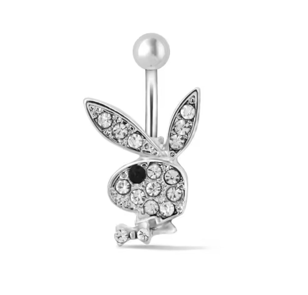 Silver Bunny Belly Ring