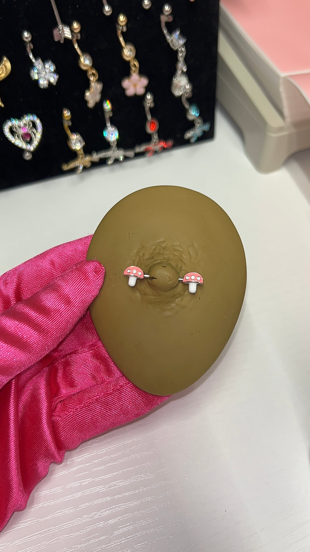 Mushroom Nipple Rings