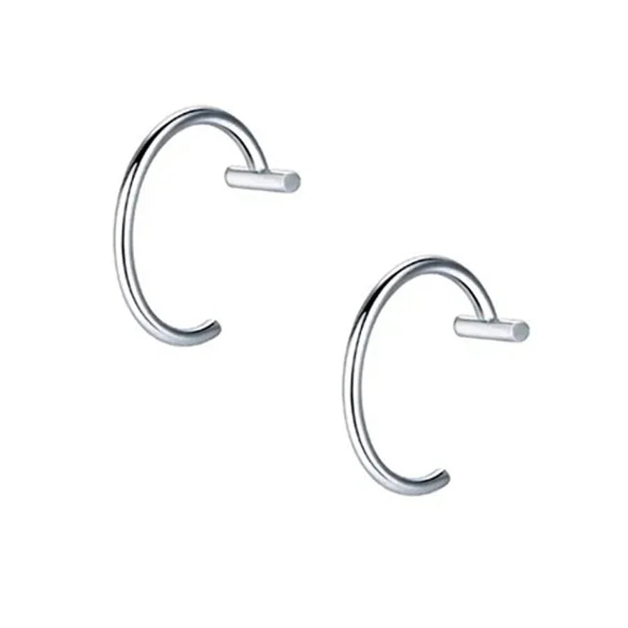 2 Piece Set Stainless Steel Clip-On Nose and Lip Rings | Punk Style Fake Piercing Jewelry