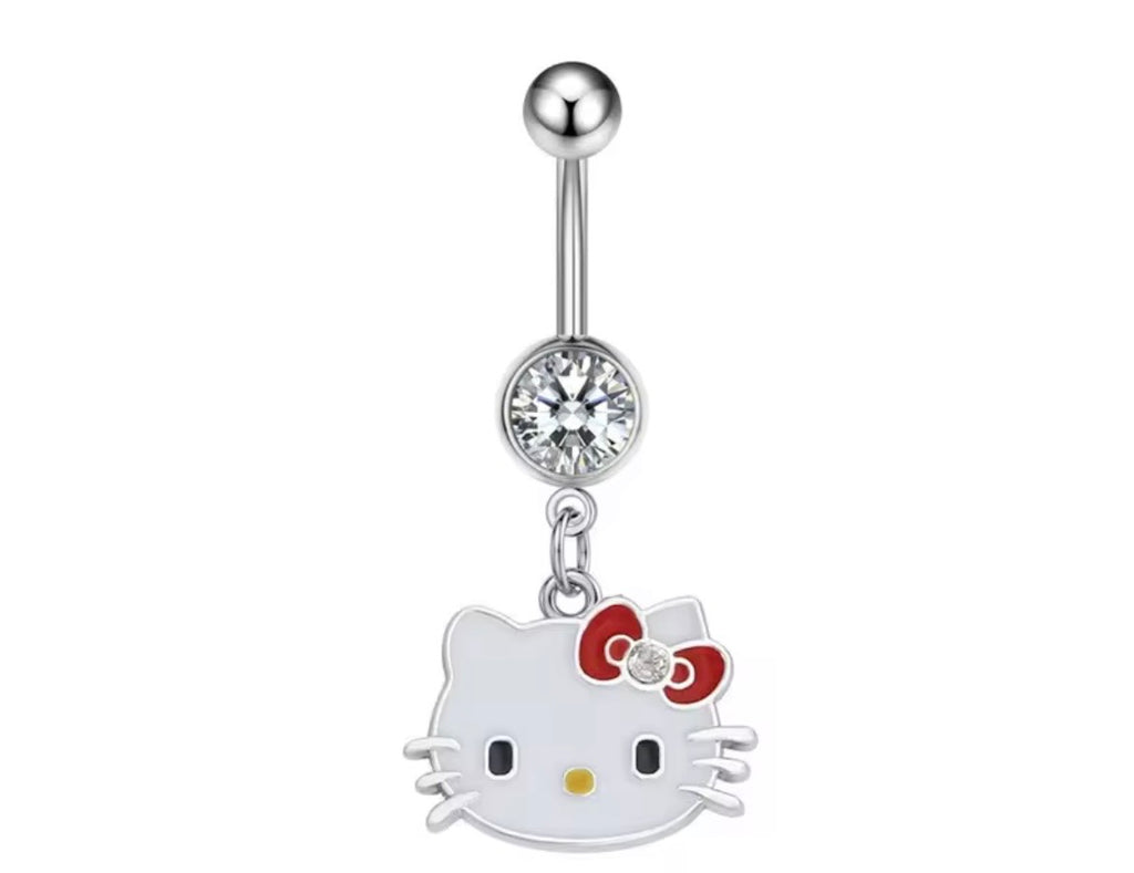 Red Kitty Belly Ring