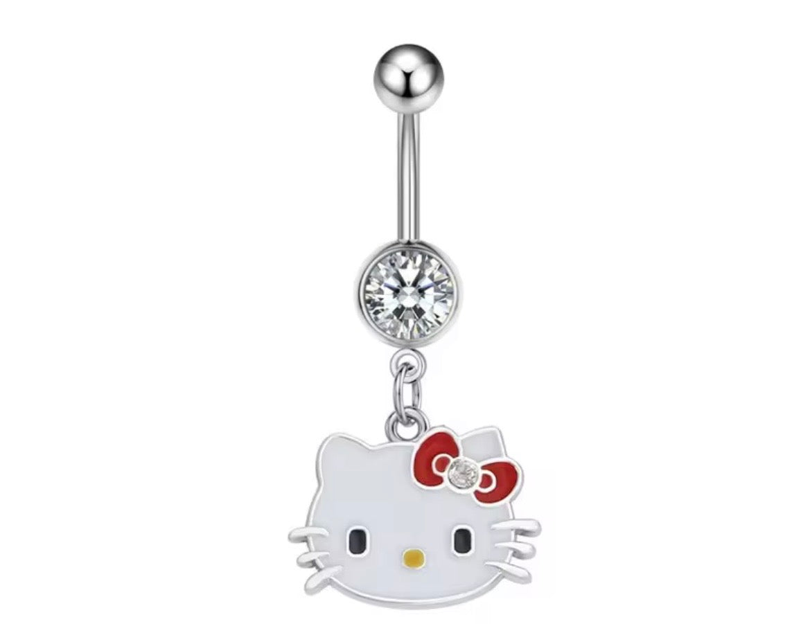 Red Kitty Belly Ring