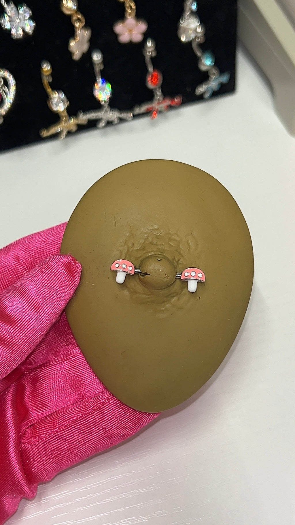 Mushroom Nipple Rings