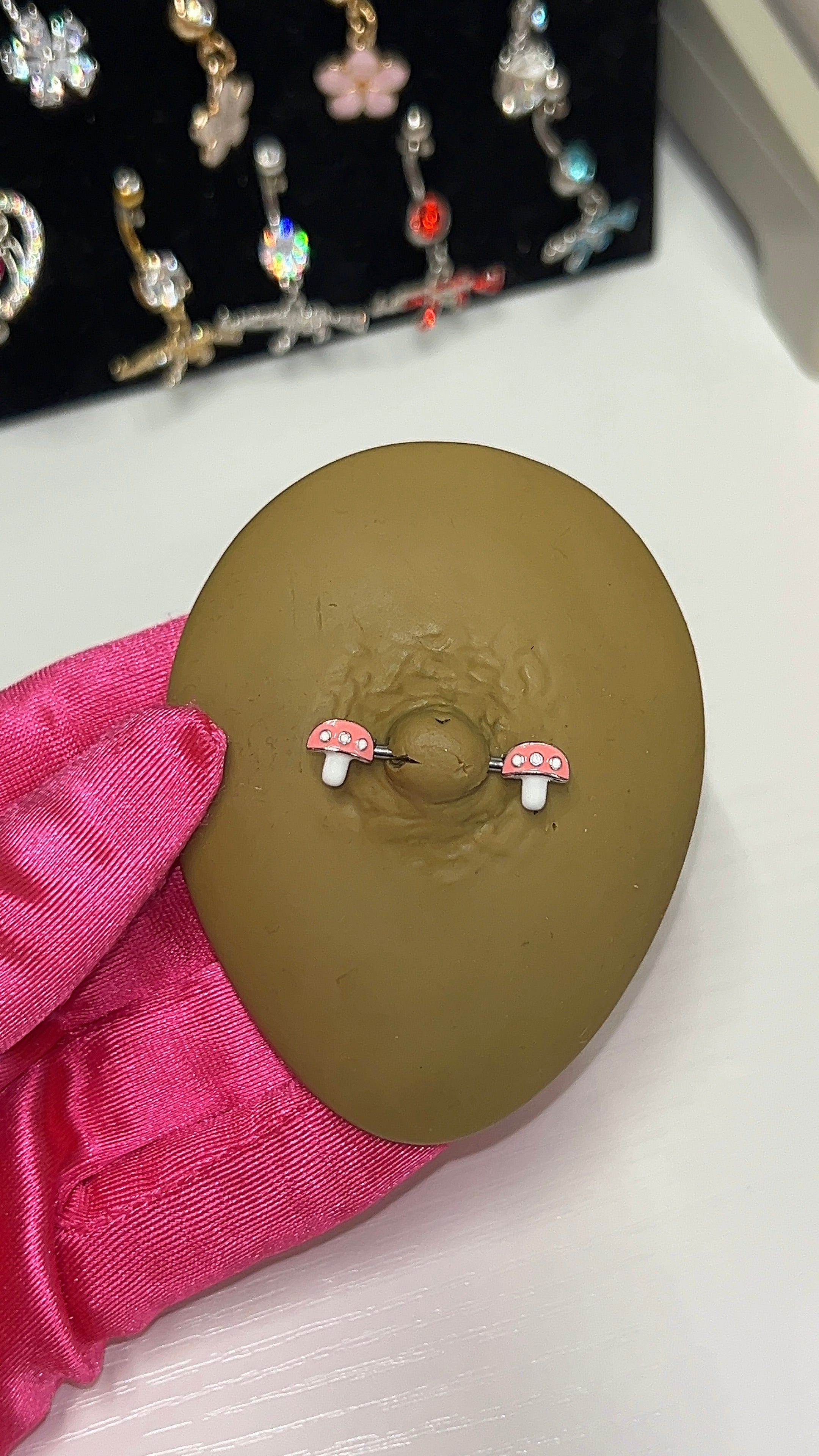 Mushroom Nipple Rings