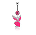 Pink Playgirl Belly Ring