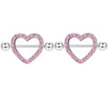 Heart on Ice Nipple Rings
