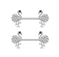 Flamingo Nipple Rings