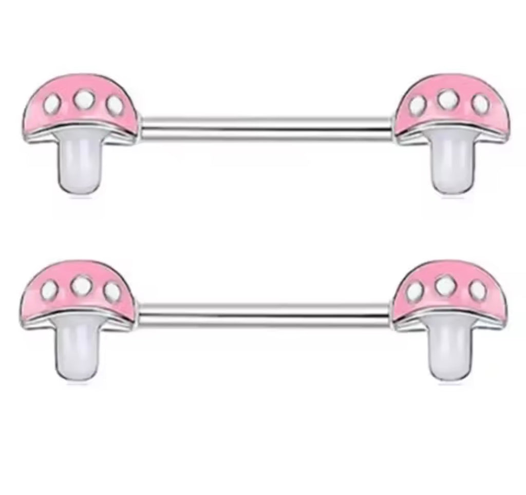 Mushroom Nipple Rings