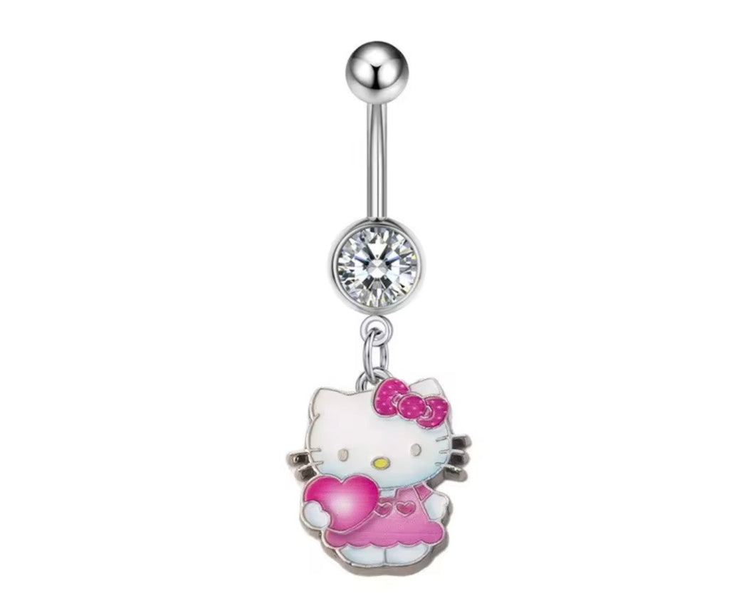 Valentine Kitty Belly Ring