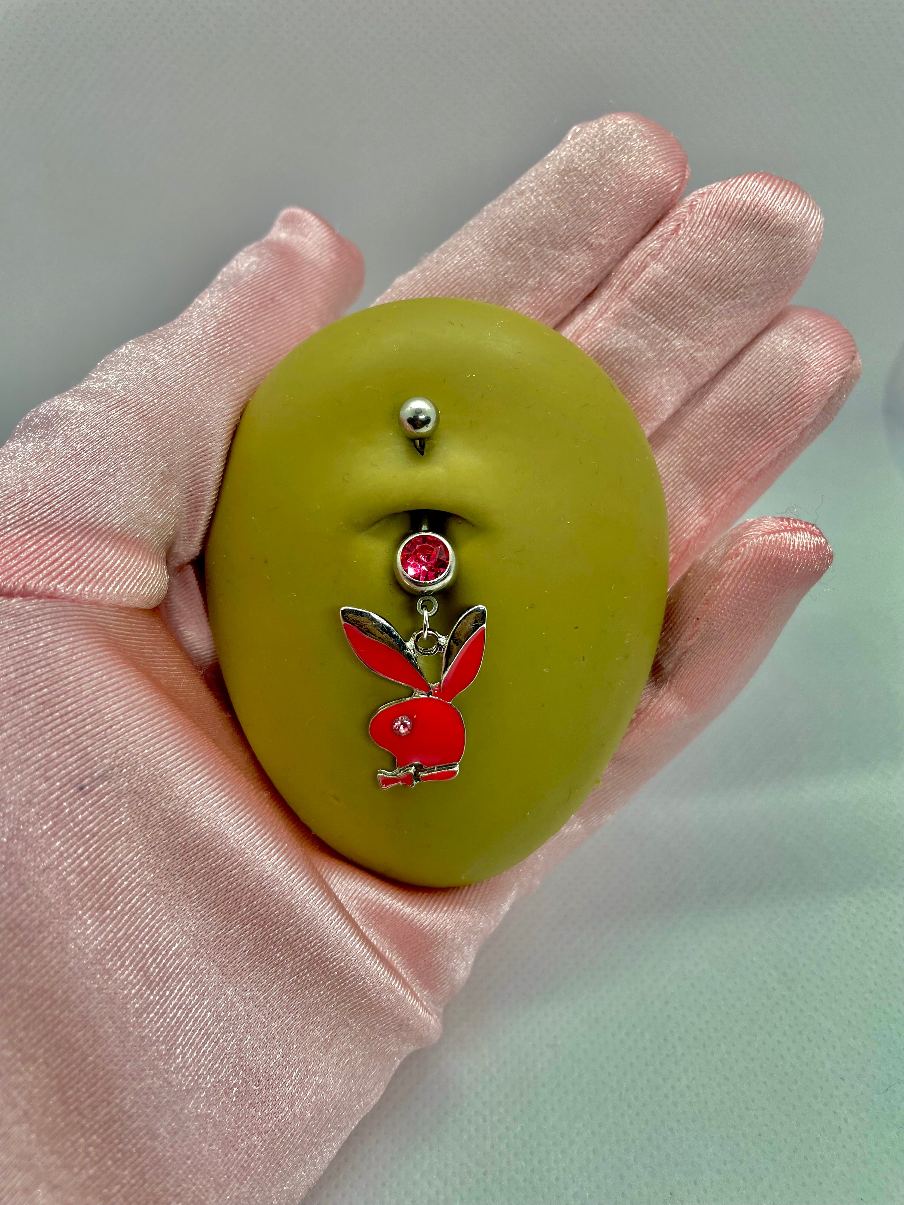 Pink Playgirl Belly Ring