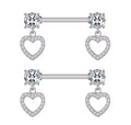 Heart Drop Nipple Rings