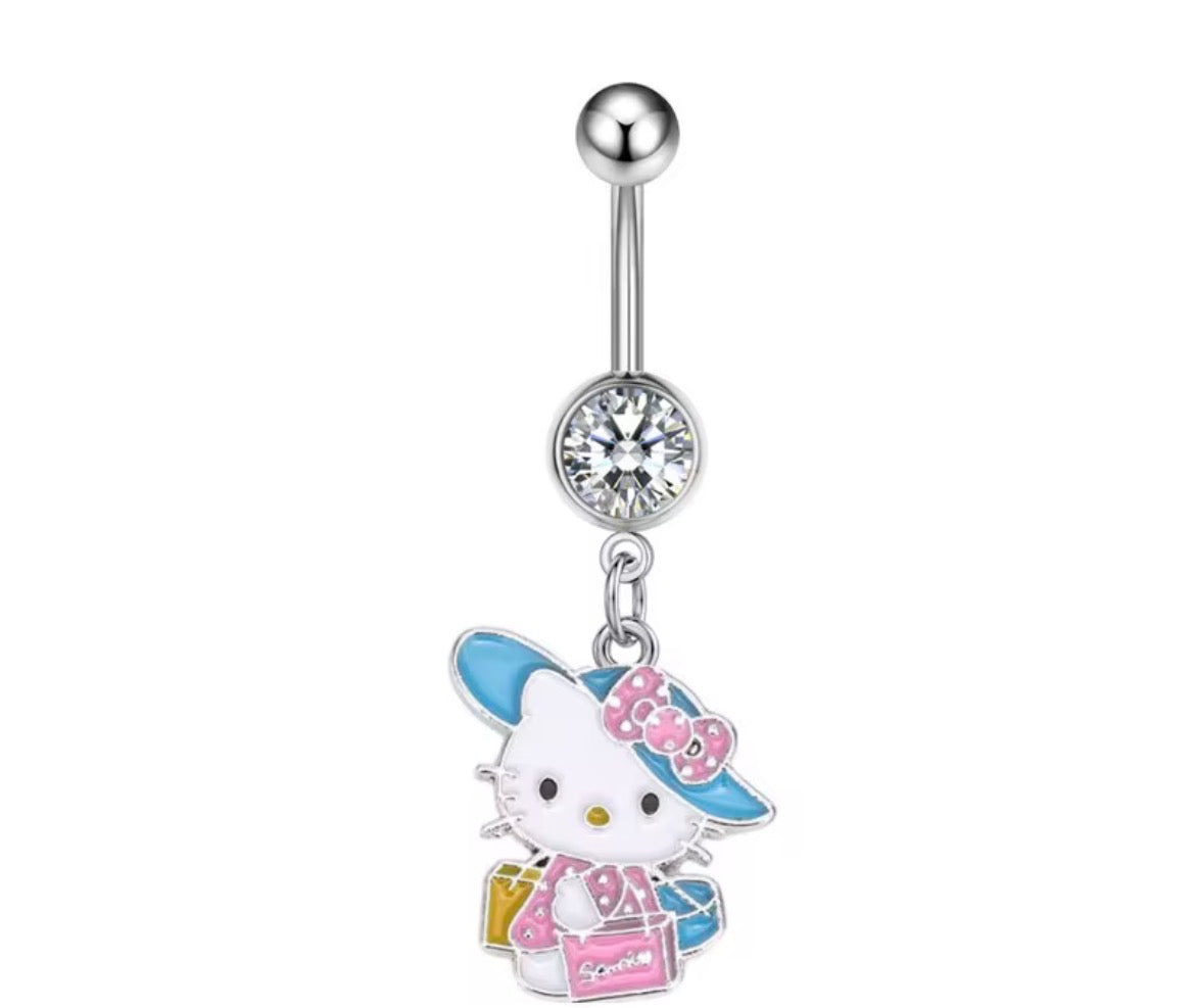 Beach Kitty Belly Ring
