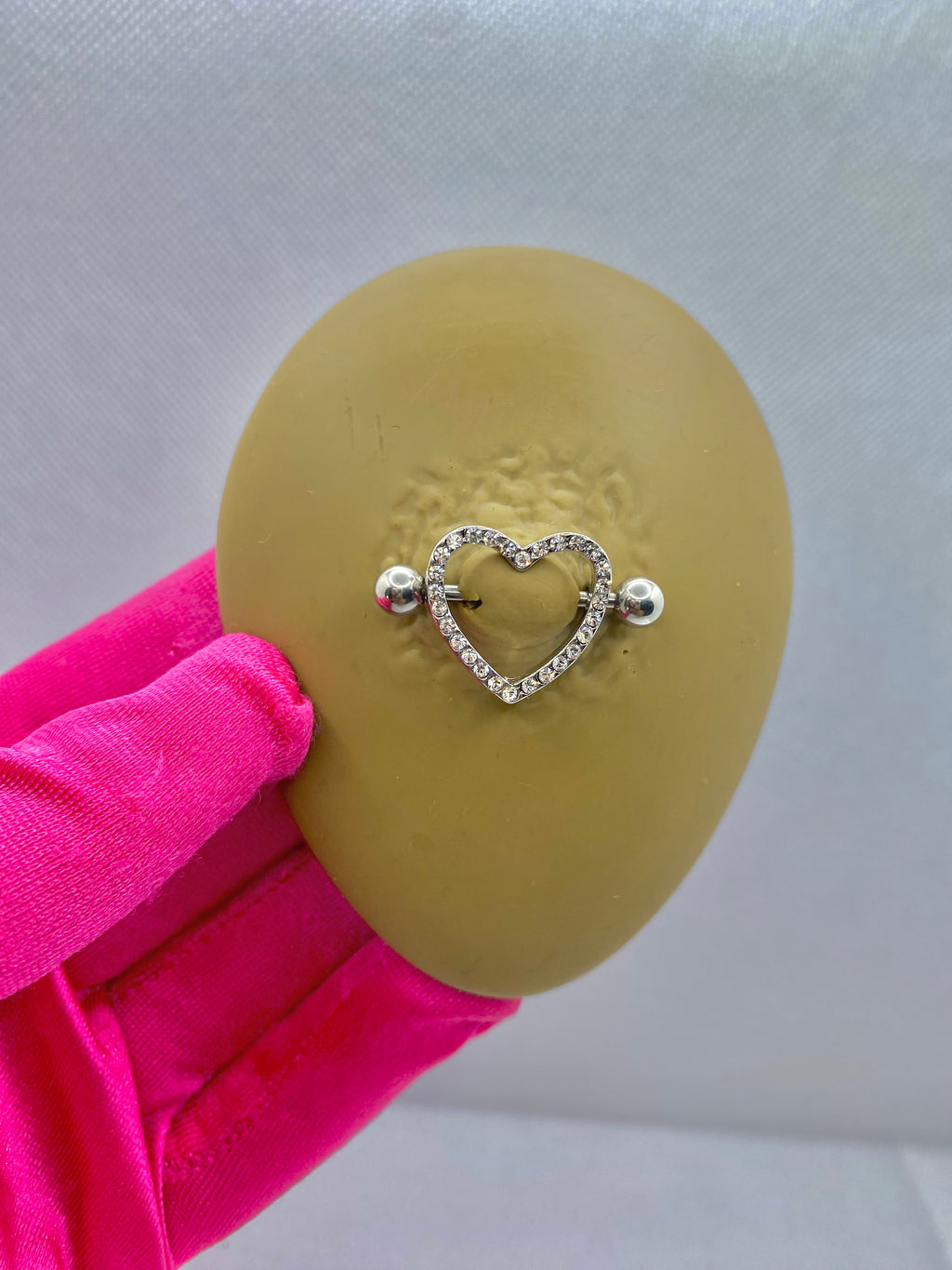 Heart on Ice Nipple Rings