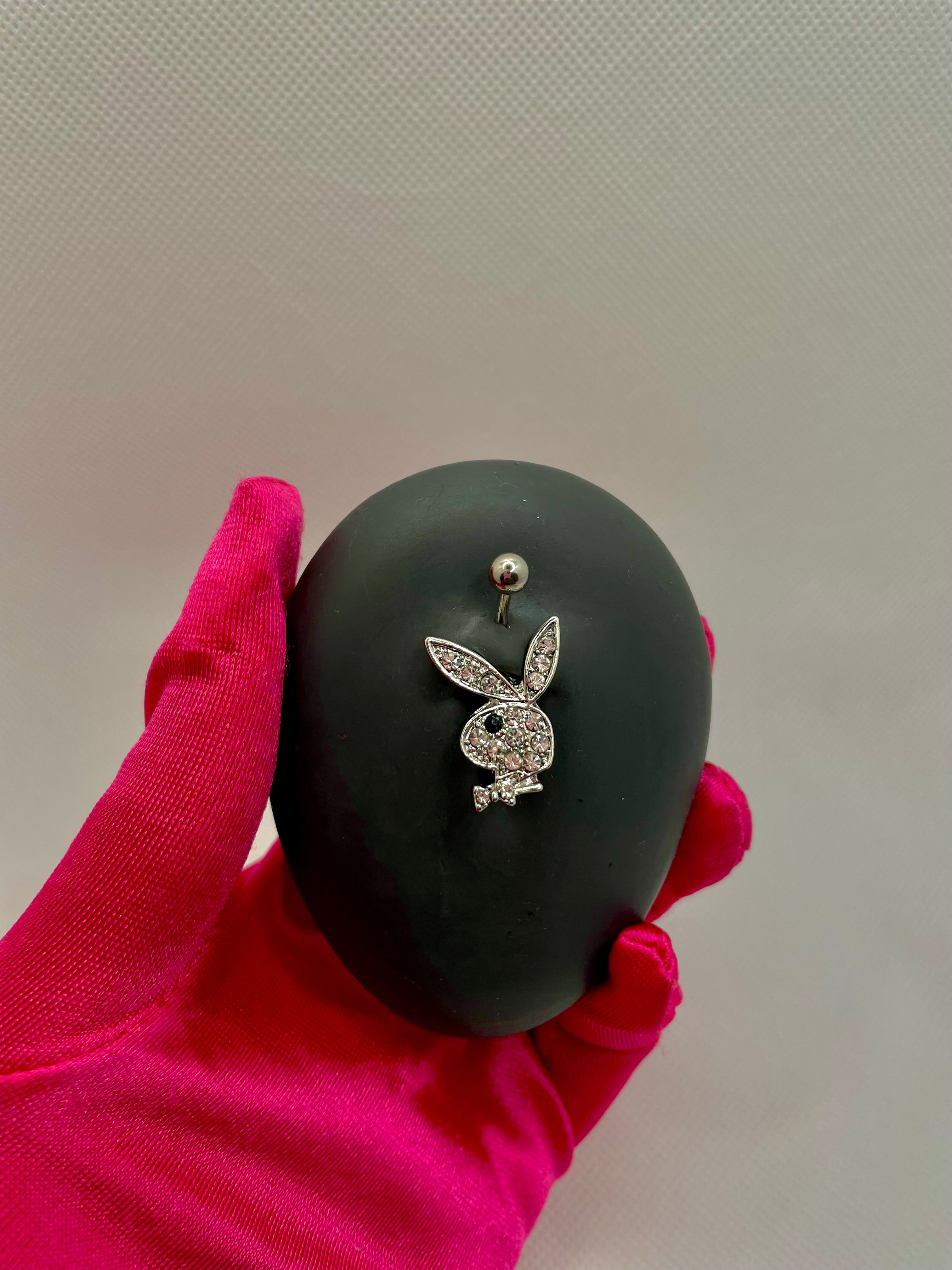 Silver Bunny Belly Ring