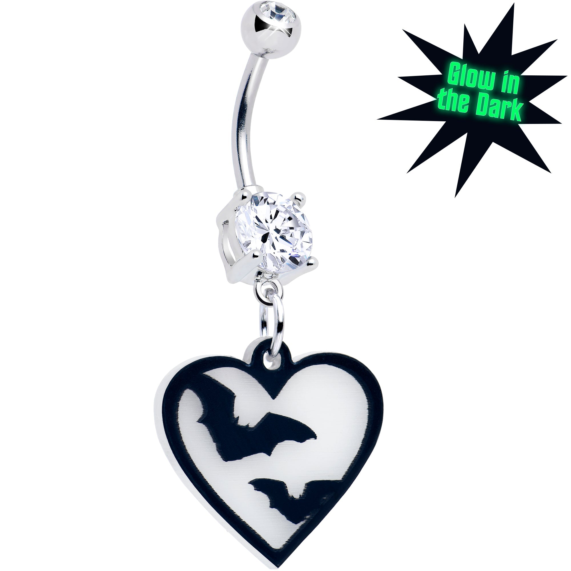 Batgirl Glow in the Dark Belly Ring