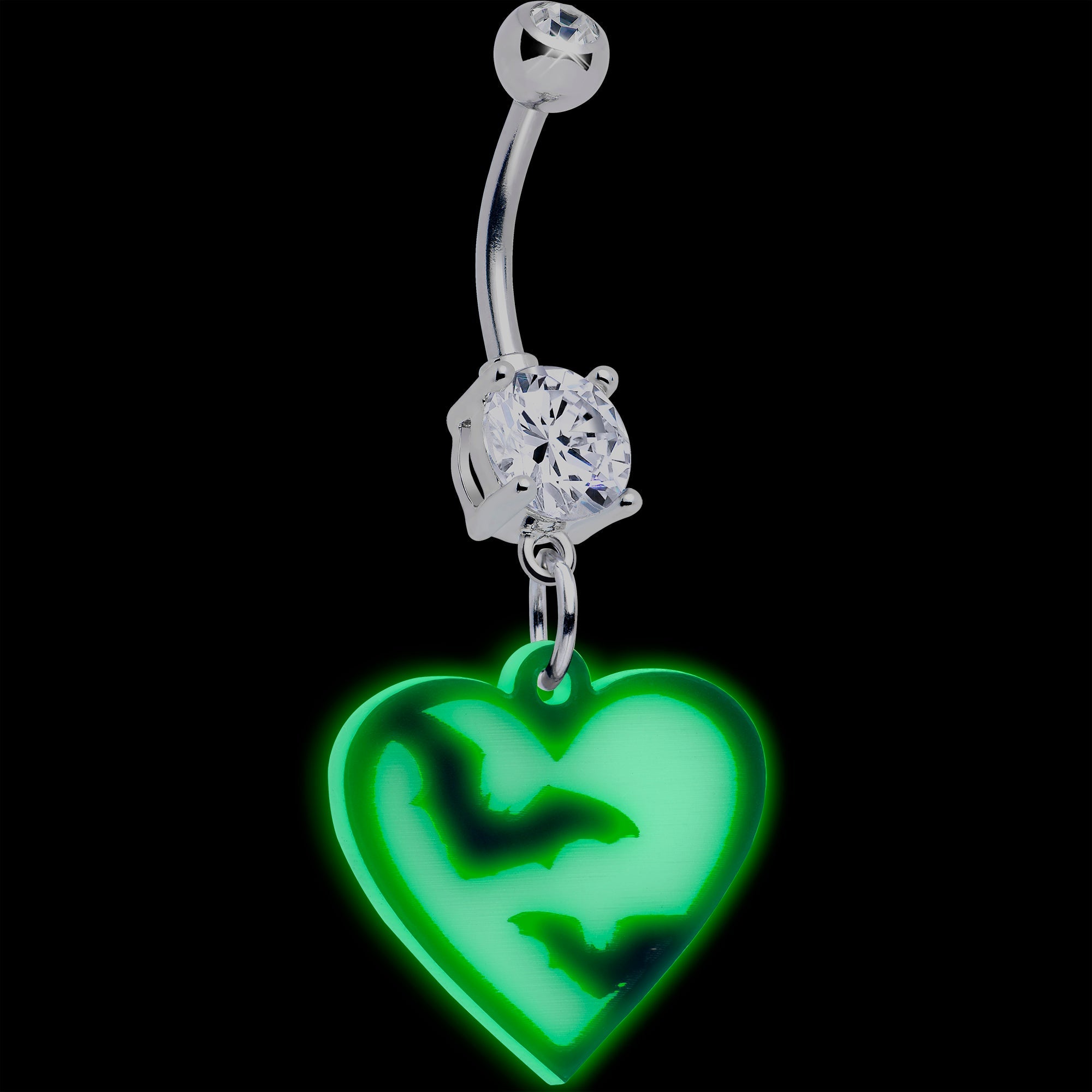 Batgirl Glow in the Dark Belly Ring