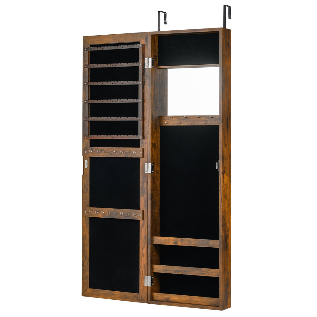 Jewelry Cabinet Wall or Door Mounted Jewelry Armoire Modern Hanging Jewelry Organizer