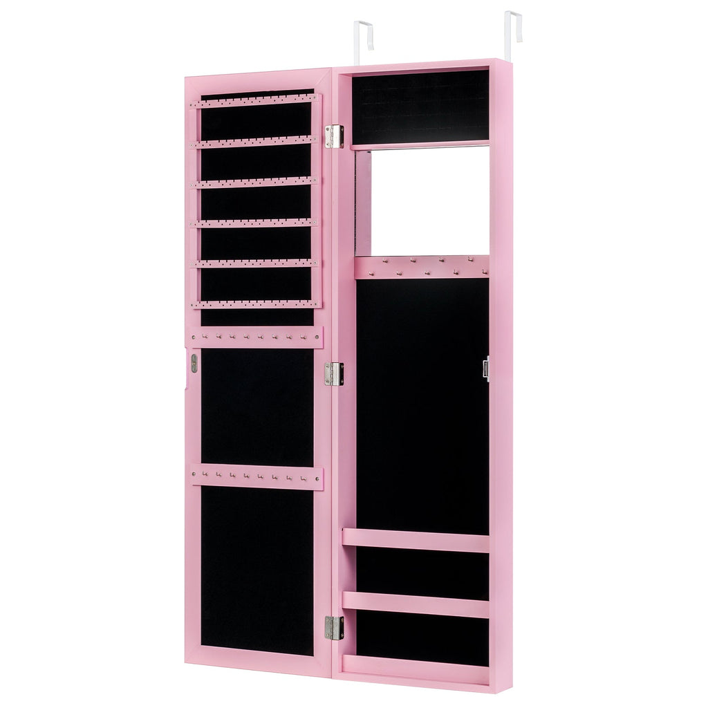 Jewelry Cabinet Wall or Door Mounted Jewelry Armoire Modern Hanging Jewelry Organizer