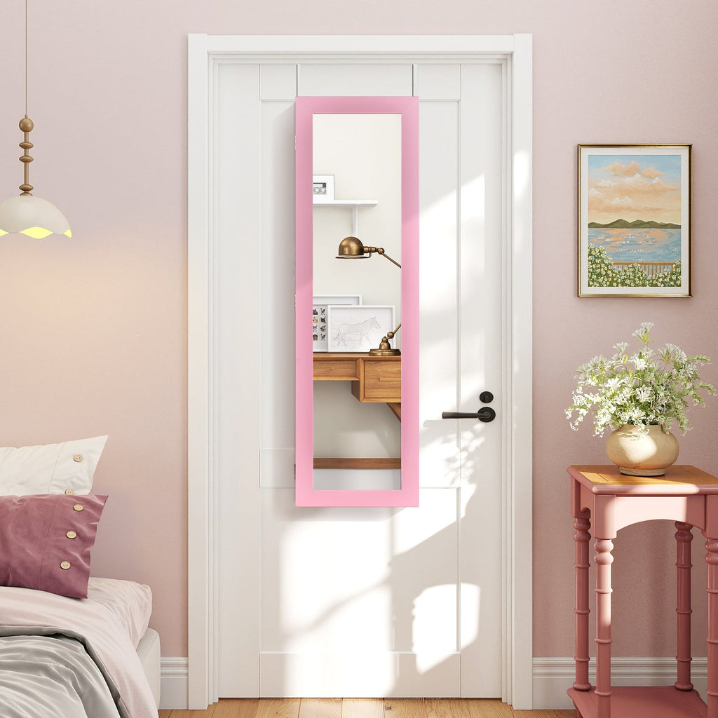 Jewelry Cabinet Wall or Door Mounted Jewelry Armoire Modern Hanging Jewelry Organizer